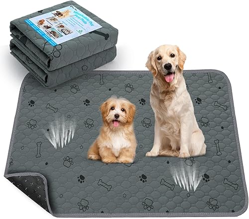 Miniatura 9 de Casa Paw Almohadillas lavables para orinar para perro, extra grandes, almohadillas reutilizables de rápida absorción, almohadillas antideslizantes