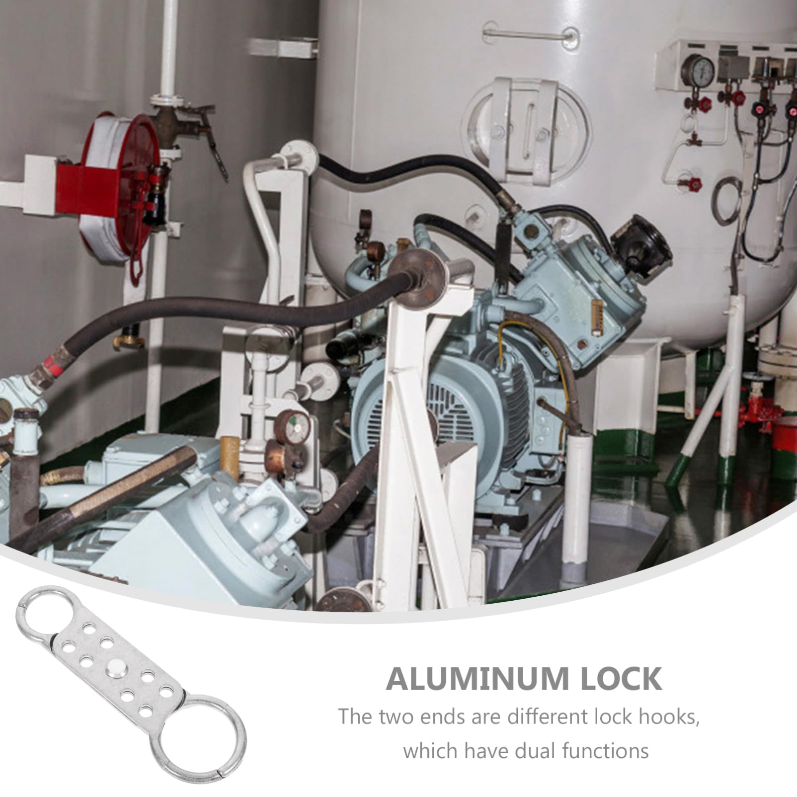 Ciieeo 8Holes Aluminum Tag Out Hasp Safety Padlock Hasp Device for Professional Use Secure Hazardous Energy During Maintenance Reliable and Convenient Design