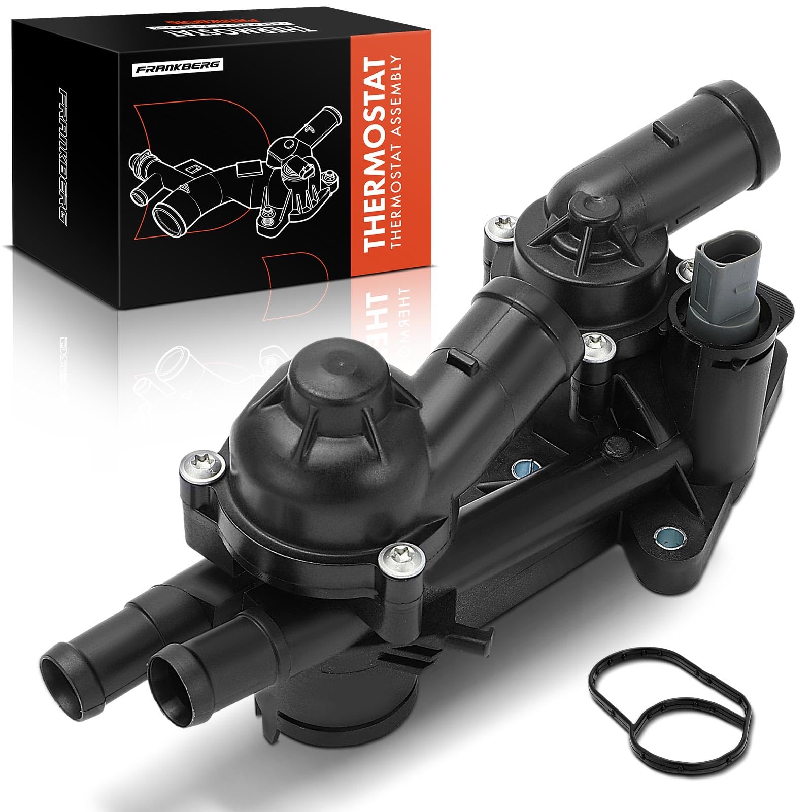 Frankberg Regulador del termostato del refrigerante 03C121111R | Compatible con: A1 Sportback 8XA 8XF, Altea XL 5P5 5P8, Golf Plus 521 5M1, O.c.t.a.v.i.a II 1Z3