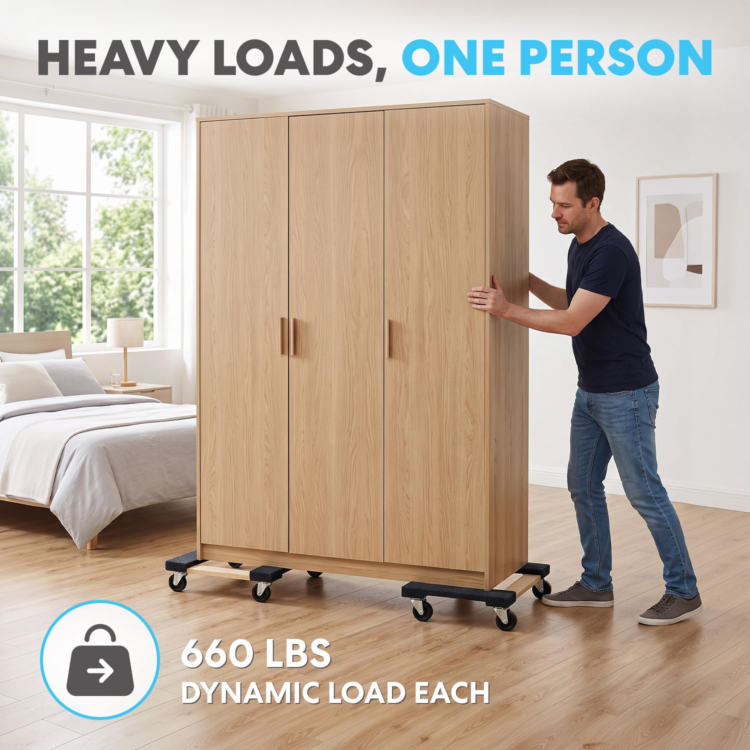 Simpli-Magic Furniture Dolly - Move Heavy Items Easily -3