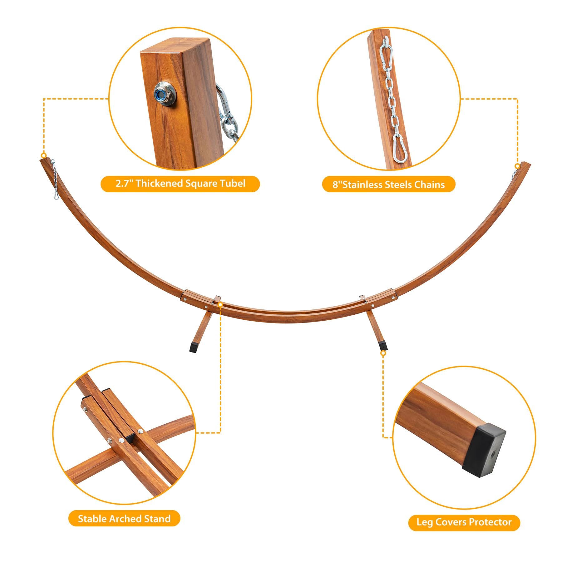 Snapklik.com : Lazy Daze Hammocks 14 Ft Metal Arc Hammock Stand