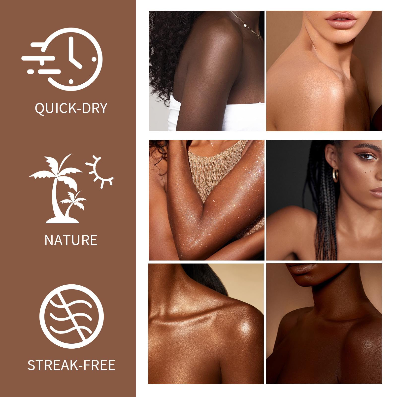 Body Highlighter Shimmer Lozione Corpo, Crema Liquida per il Trucco del Corpo con Glitter, Leggero e Non-appiccicoso, Crema Liquida Idratante e Luminoso Evidenziatore Del Corpo Illuminante Makeup