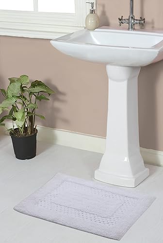 Miniatura 9 de Home Weavers Classy Bathmat Collection - Juego de 2 alfombras de baño de algodón absorbente suave, lavables a máquina, 17 x 24 pulgadas, 21 x 34