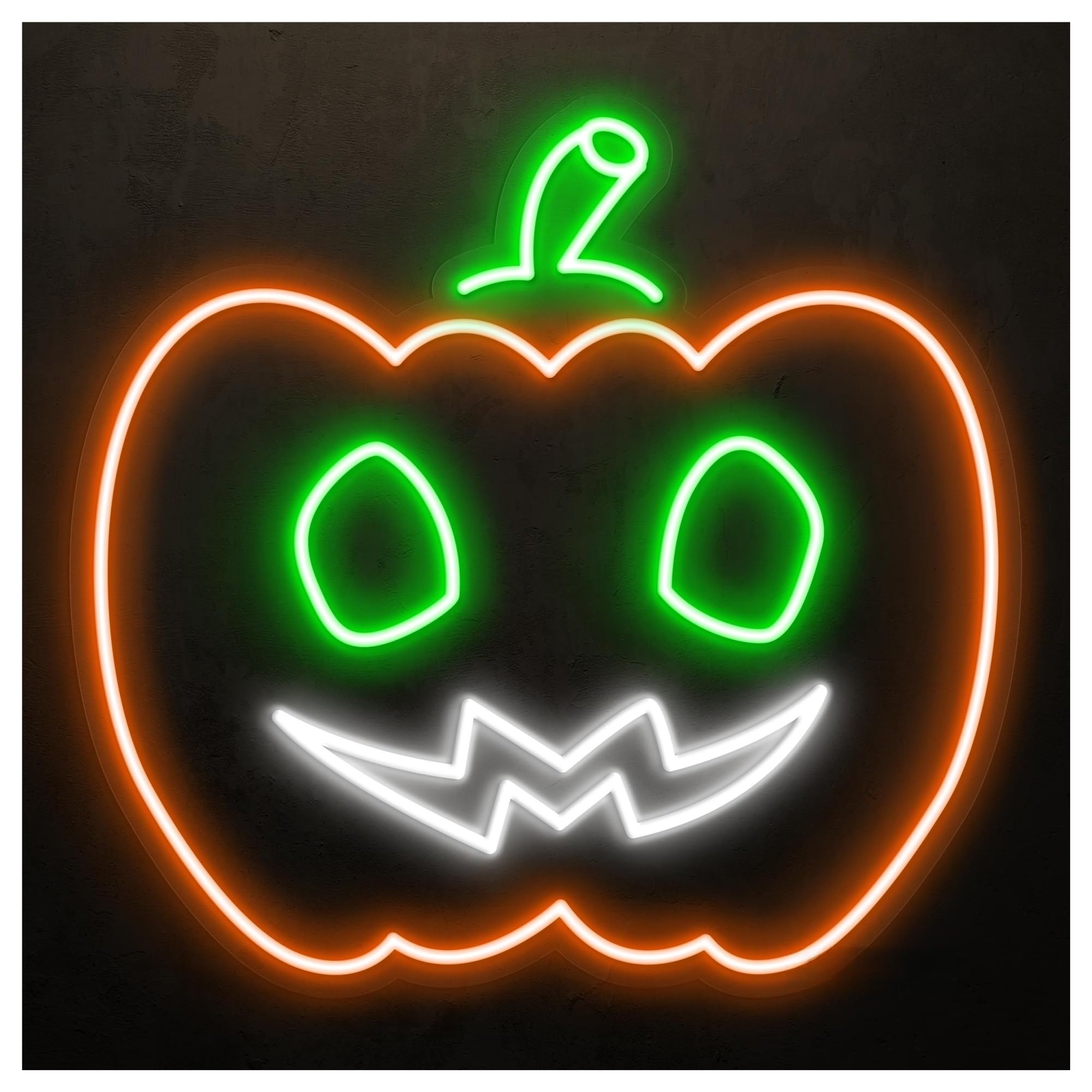 RONGCH Hanging Art Signs Happy Pumpkin Neon Sign, Suitable for Studio Cafe Decor with Brightness Adjustable 41cm
