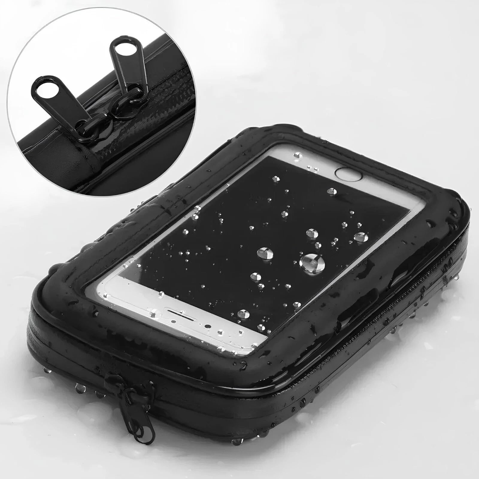 NLIGHTING Porta Cellulare Impermeabile PER Bici Moto, Schermi fino 6.5”, Custodia Touch Screen e Fissaggio Universale Sicuro su Manubrio o Specchietto