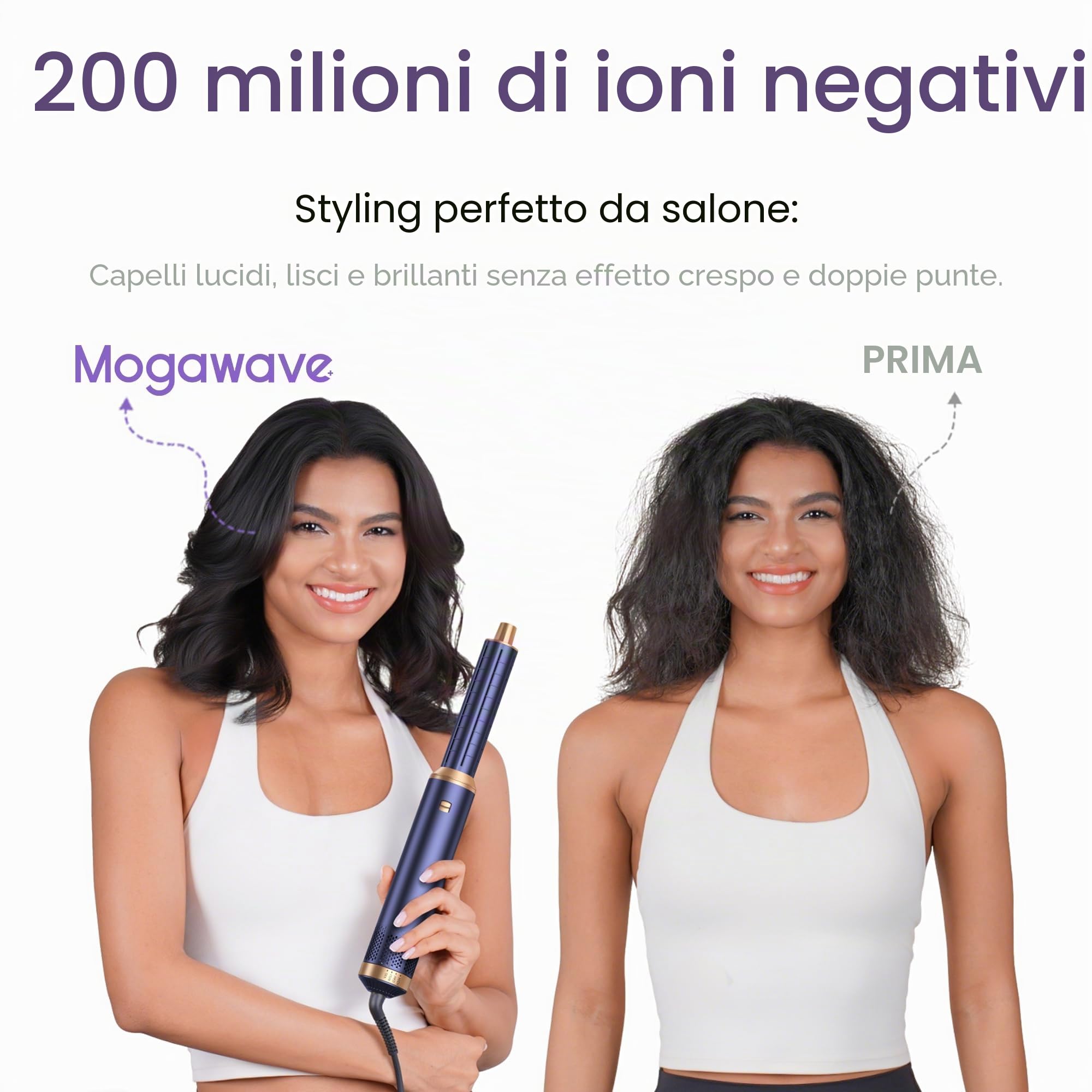 Asciugacapelli 5 in 1,Hair Styler Capelli ad Aria,1000w Phon Capelli,Spazzola Asciugacapelli Per Dare Volume Ai Capelli, Lisciare, Arricciare, Ioni Air Curler Brush,Strumenti per Capelli
