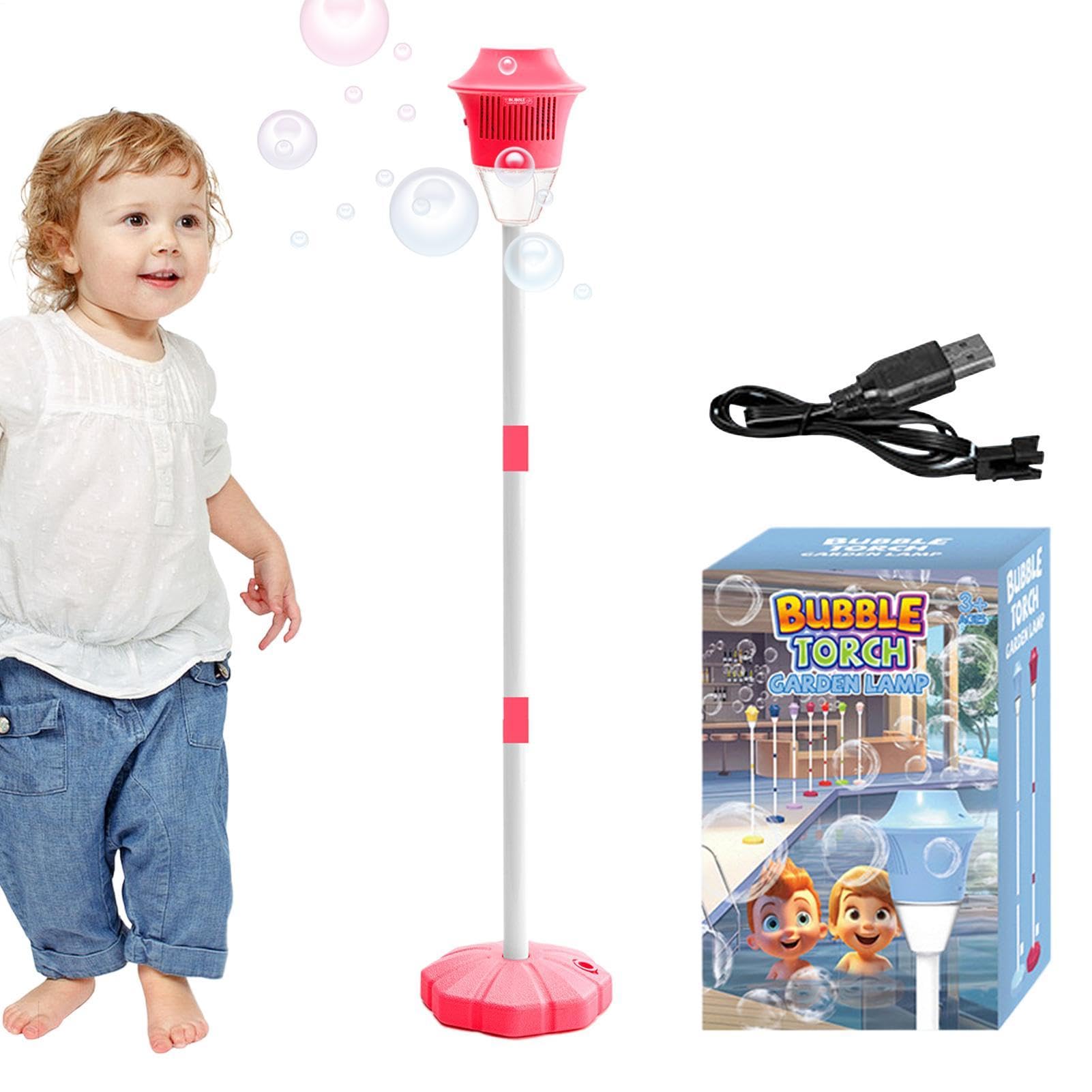 Lampada da giardino con torcia a bolle, macchina a bolle con e
