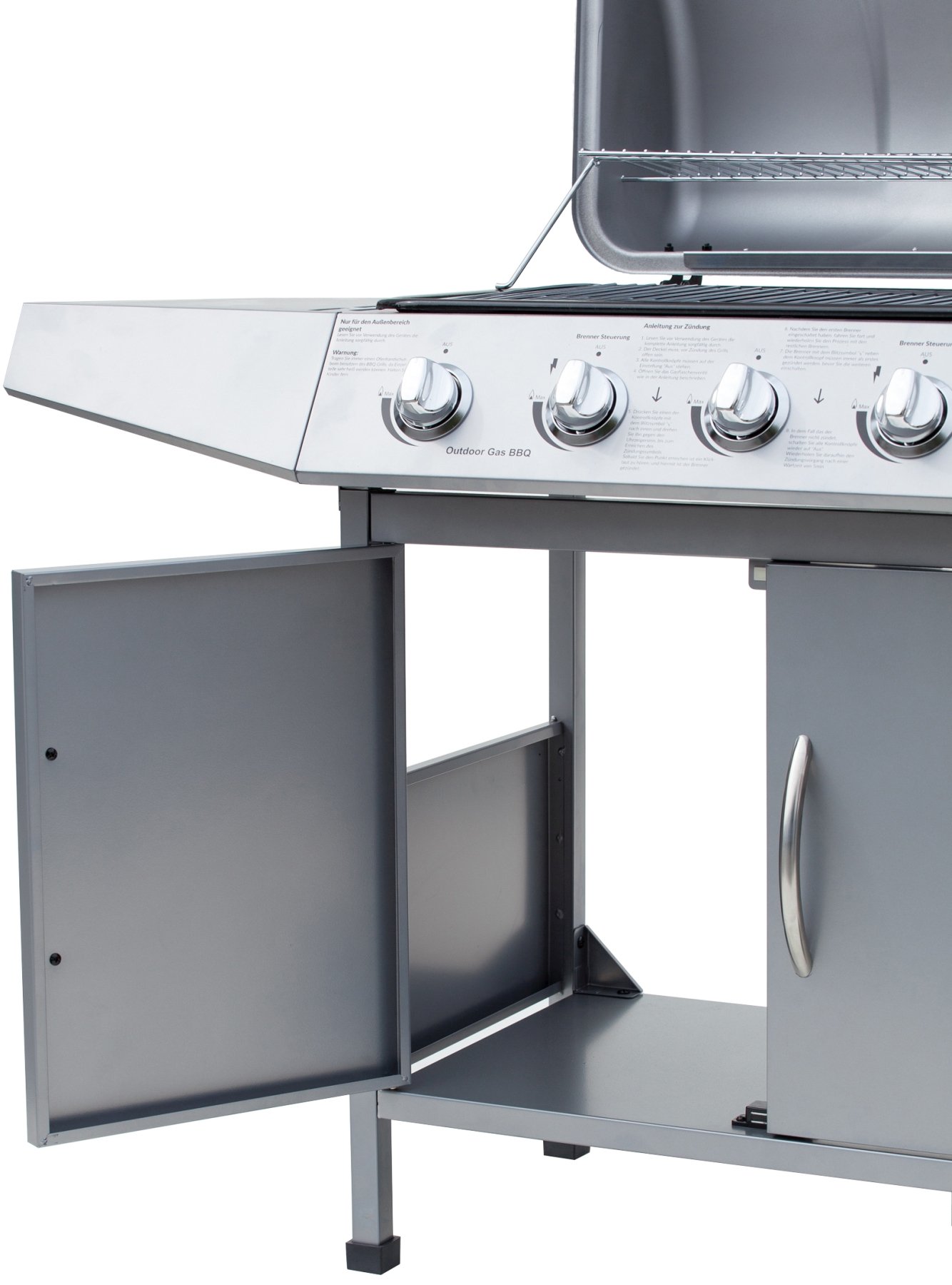 El Fuego Dayton 6 Plus 1 grill gazowy, srebrny, 53 x 127,5 x 97 cm, AY0460