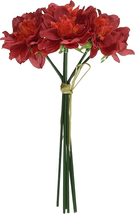 Amazon Asca 造花 ダリア バンドル 1束6本 レッド A 002 10 10 19cm 造花 オンライン通販