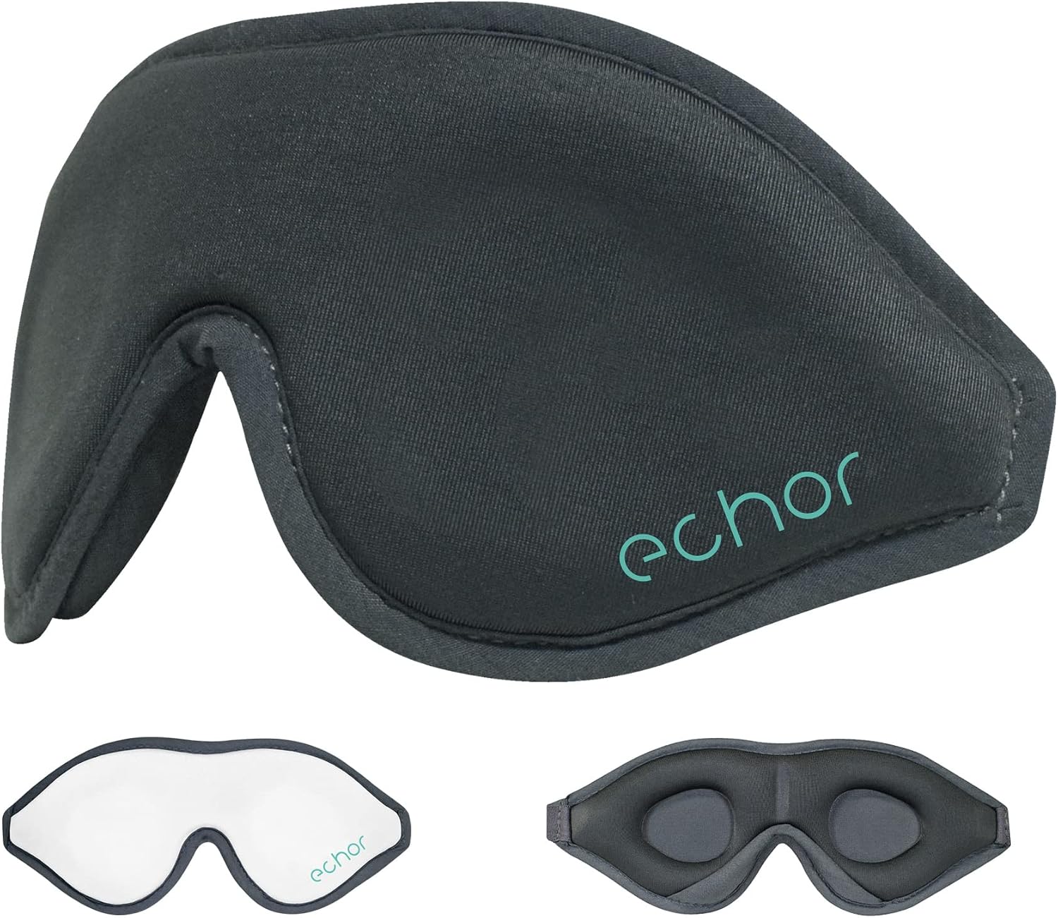 Echor Sleep Eye Mask for Women Men, 3D Contoured Cup Sleeping Mask & Blindfold - Night Sleep Mask, Block Out Light, Eye Shade Cover for Travel Yoga Nap (Grey)