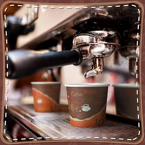 Miniatura 5 de Funtery 200 tazas de café espresso desechables de 3 onzas, tazas de café pequeñas tazas de papel de 3 onzas para café, té, cacao, jugo, mini vasos