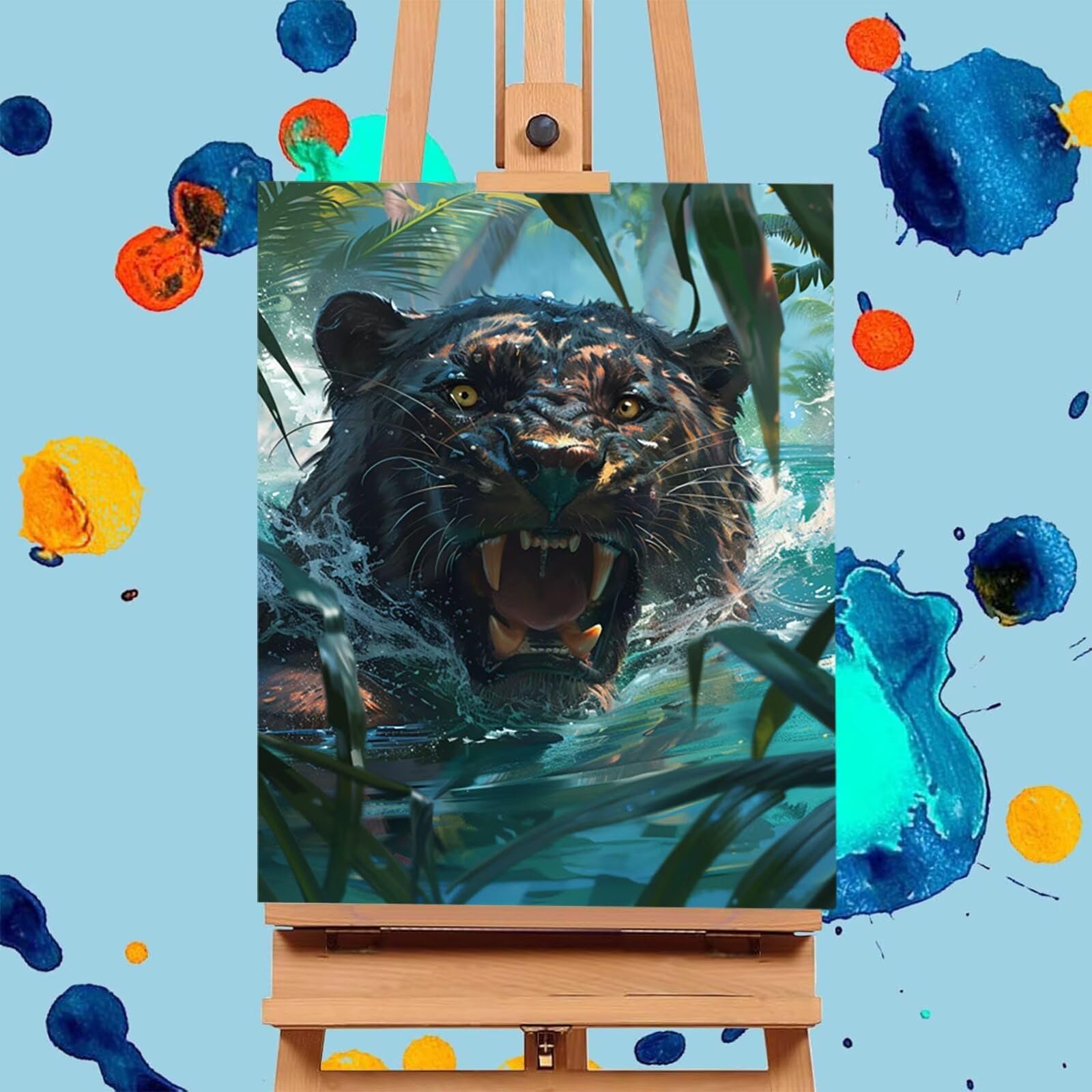 LeOpard Malowanie numerami dla dorosłych, malowanie według numerów dla dorosłych roślin, DIY kreatywne hobby dla dorosłych, malowanie według numerów dla dorosłych pędzlami i akrylem, prezent do