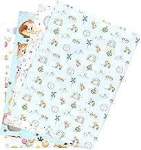 ARKRAFT Wrapping Paper Set of 4 Sheets Format 90 x 65 cm Gift Birth Christening Child (Birth Child)