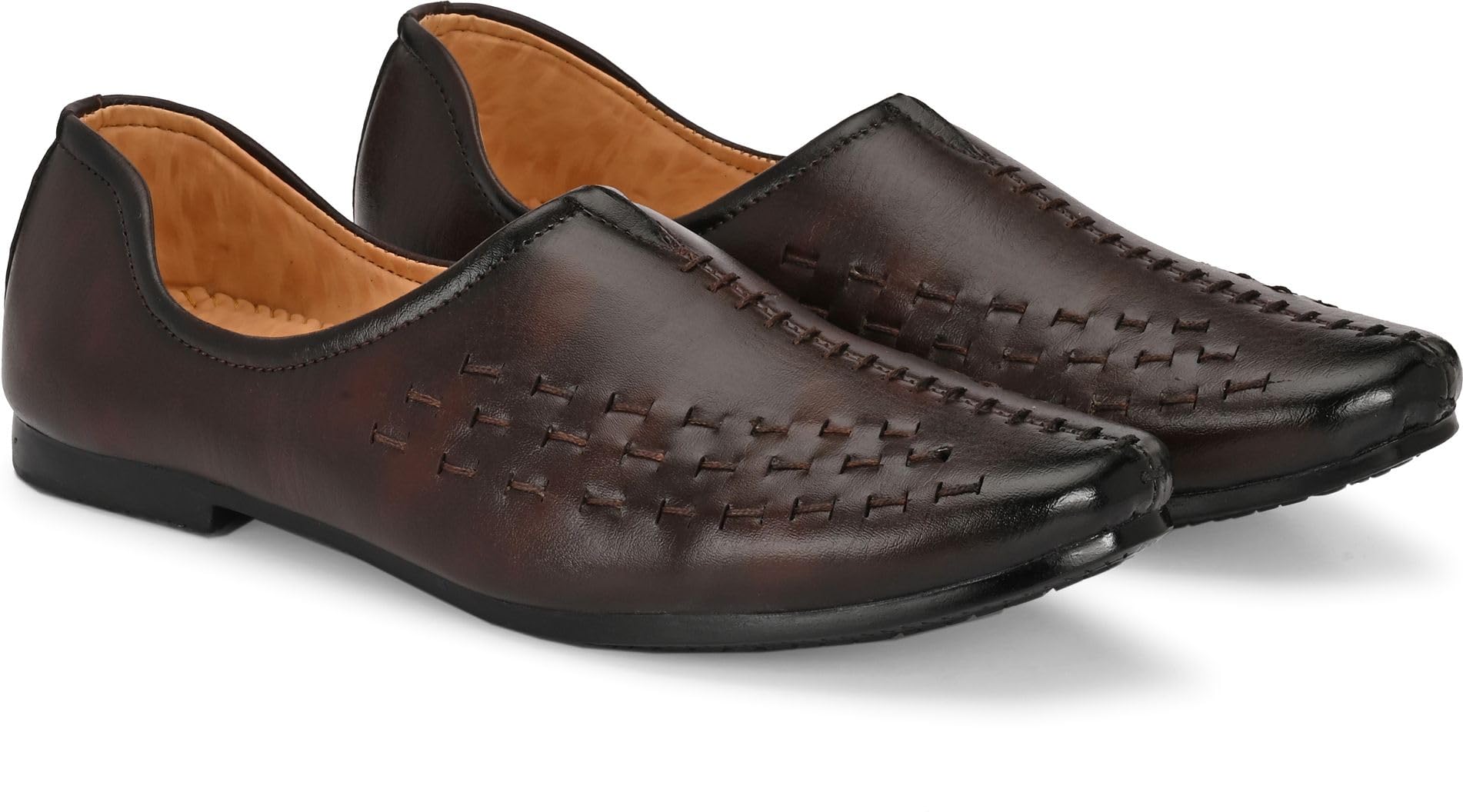 PINDARA Men’s Traditional Mojari Jutti Ethnic Shoes-image-32