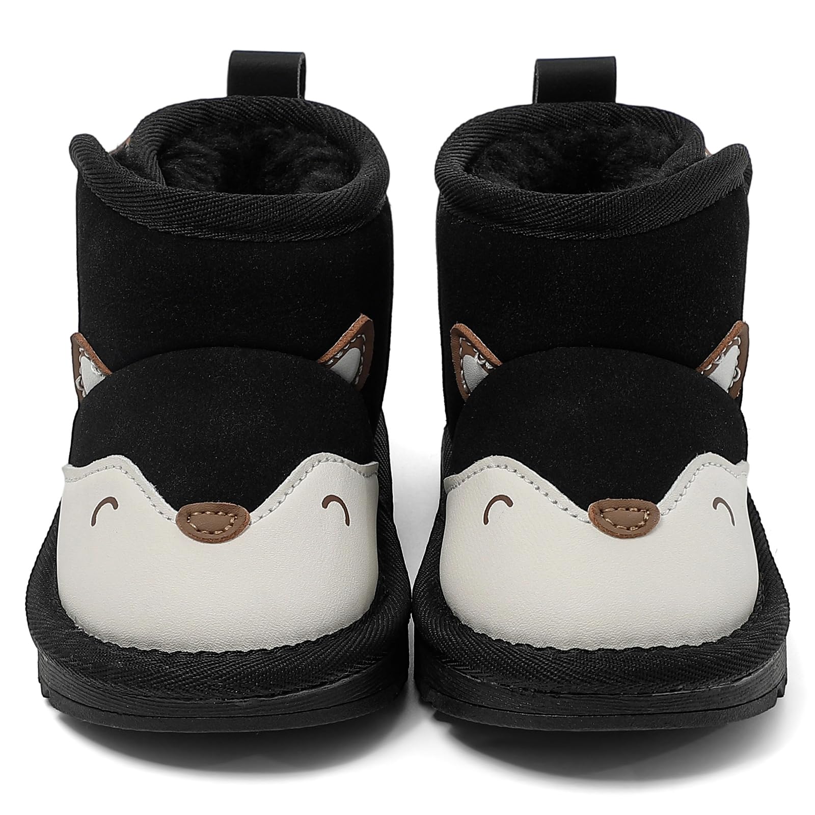 MASOCIO Buty zimowe dla chłopców i dziewczynek, małe dzieci, buty zimowe, pluszowe, gumowe, antypoślizgowe, rozmiar 18-24 EU