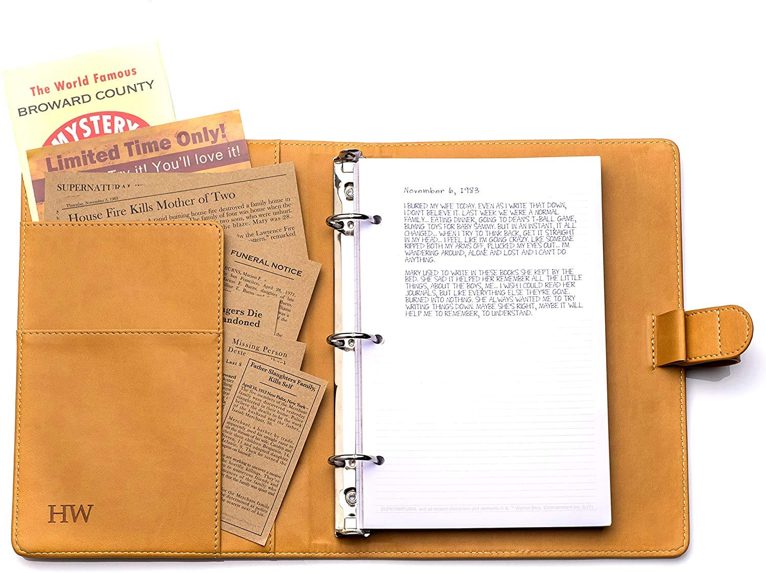 Supernatural John Winchester's Journal, Official Replica From Supernatural, Biggerson's ...