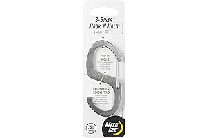 Nite Ize Stainless Steel S-Hook with Clip: Your Go-To Tool for Effortless Hanging and Organization
