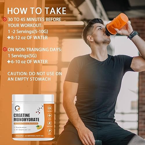 Miniatura 7 de Creatina para mujeres y hombres, creatina micronizada monohidrato en polvo, reduce el tiempo de recuperación, aumenta la masa muscular magra,