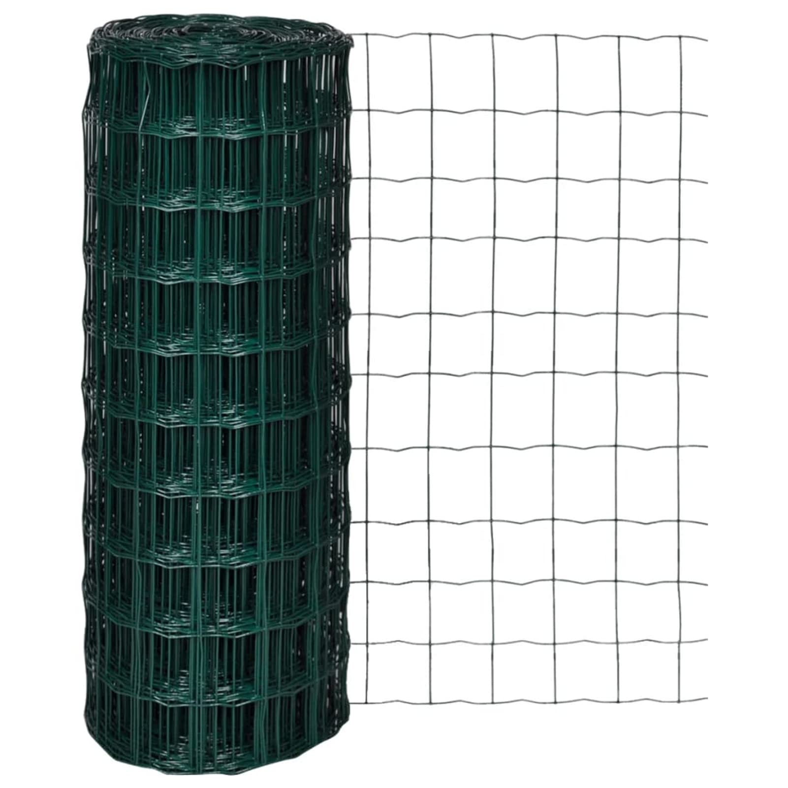 Euro Valla De Acero Verde 10 x 1 m Malla De Alambre Malla De Acero Malla Metálica Set de Euro Valla,Altura: 1,0 m;Dimensiones de la Malla: 100 x 100 mm