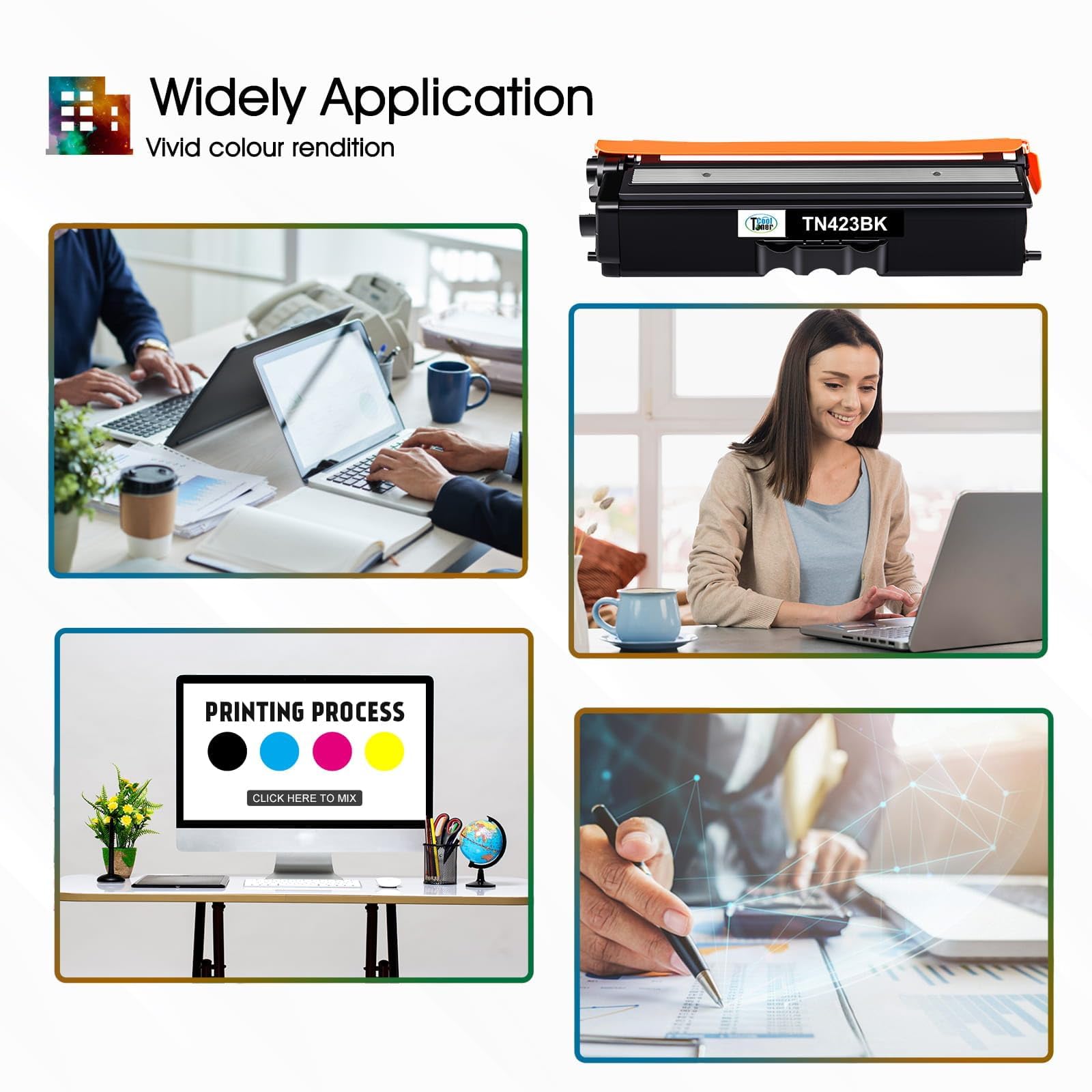 TN423 MFC-L8690CDW Toner Kompatibel für Brother TN-423 TN 423 5-Pack | MFC L8690CDW HL-L8260CDW DCP-L8410CDW MFC-L8900CDW HL-L8360CDW Serie Druckertinte TN-421 TN421 421 Schwarz Cyan Gelb Magenta