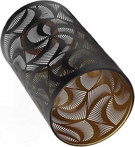 Sombras de lámpara de metal con diseño de molino de viento, pantalla hueca de estilo moderno desmontable para lámpara E27 E26, pantallas de lámpara