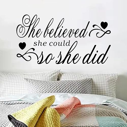 SEATUNE Calcomanías de pared para mujer, calcomanías de pared para dormitorio, citas motivacionales para niñas, sala de estar, oficina, gimnasio,