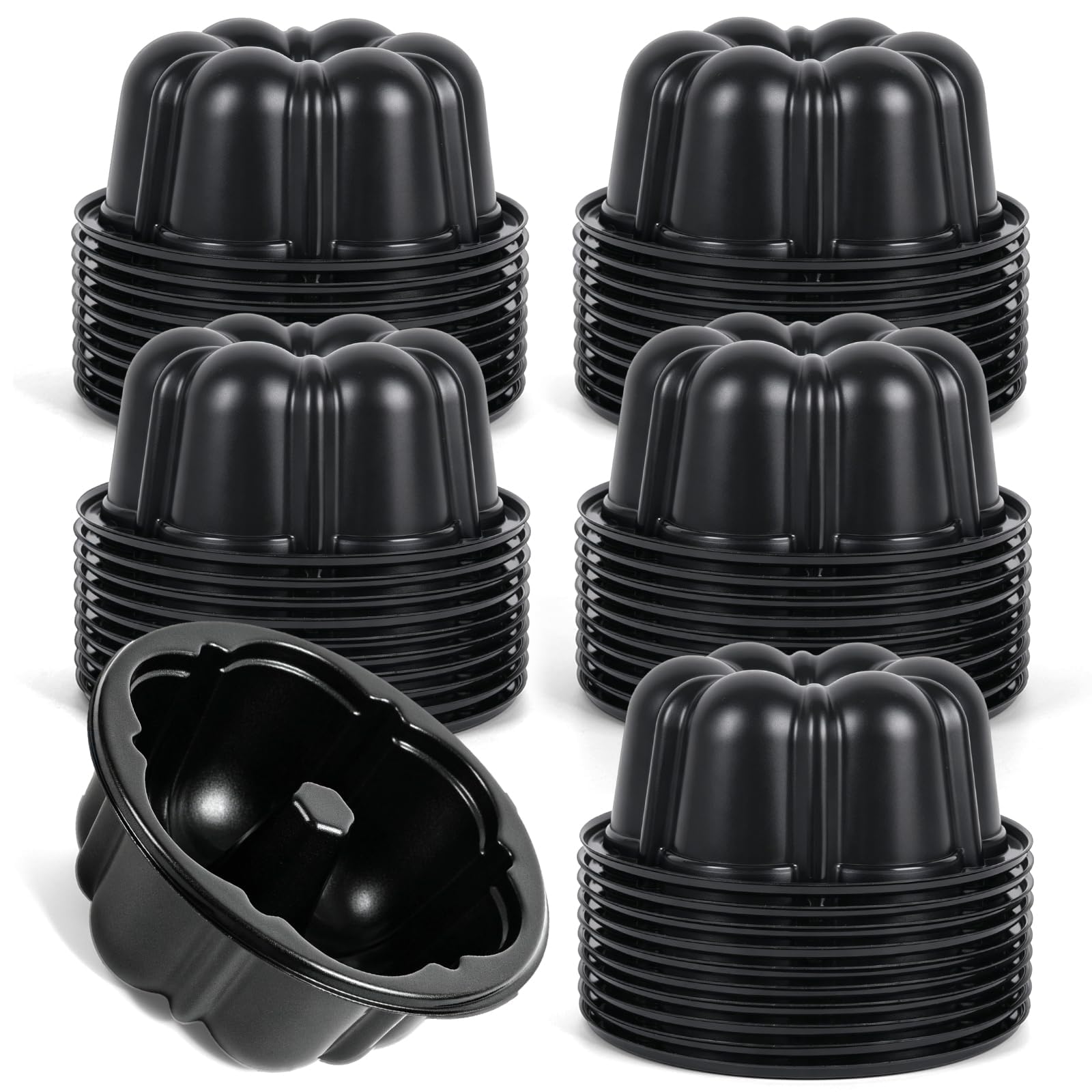 Photo 1 of Jaevorite 50-Pack 4in Flower Shape Cake Pans