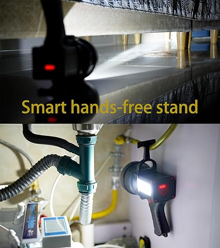 Miniatura 5 de BIGSUN Q984 - Foco recargable, linterna LED de 1200,000 lúmenes altos con lámpara multifuncional de reflector, batería incorporada de 14400 mAh, luz