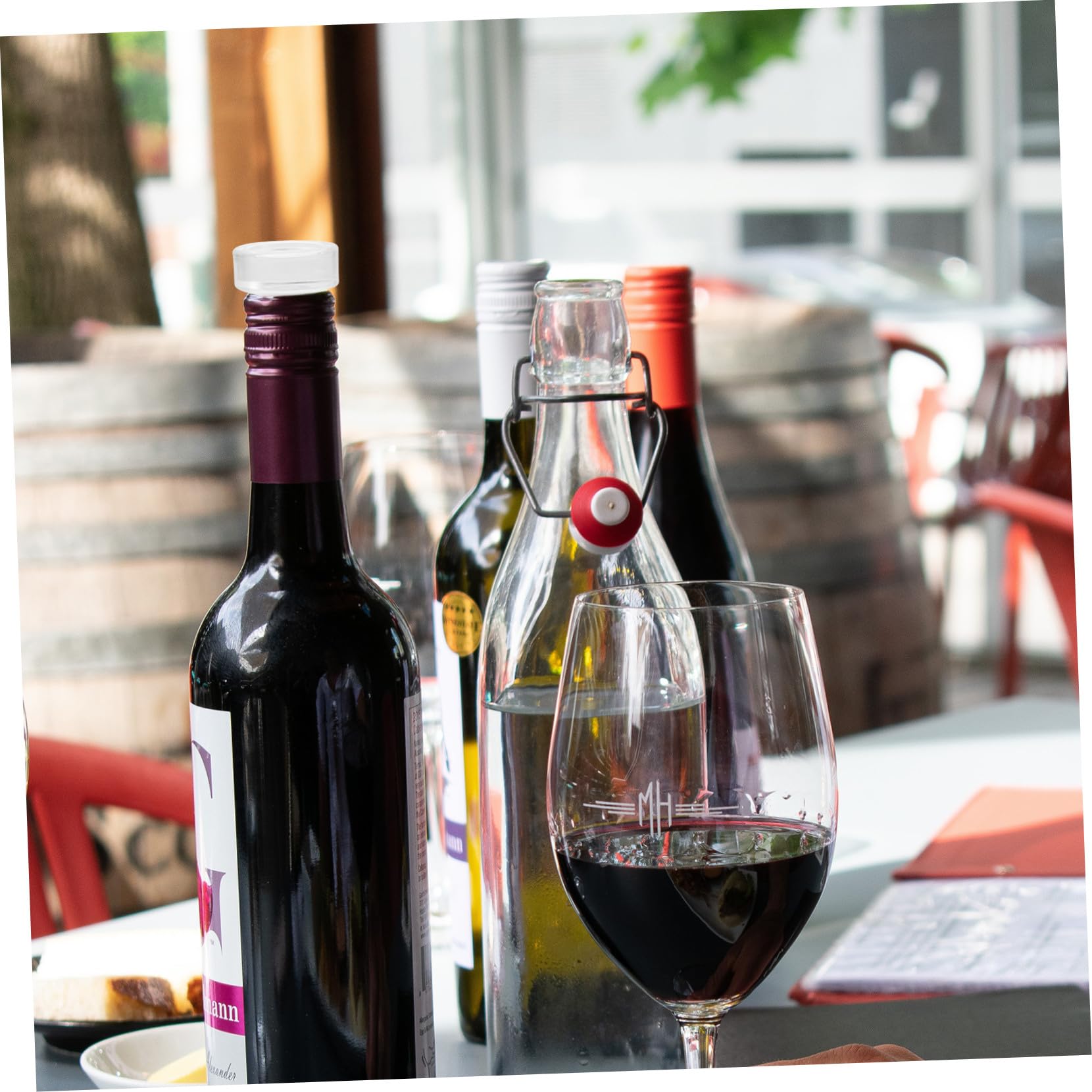 TOYANDONA 10 Pezzi Tappi per Bottiglia Vino Forma T in Vetro Riutilizzabili Tappi Ermetici per Bottiglie e Bicchieri Mantiene Intatto Il Gusto di Bevande Compatibili con Vini e Birre