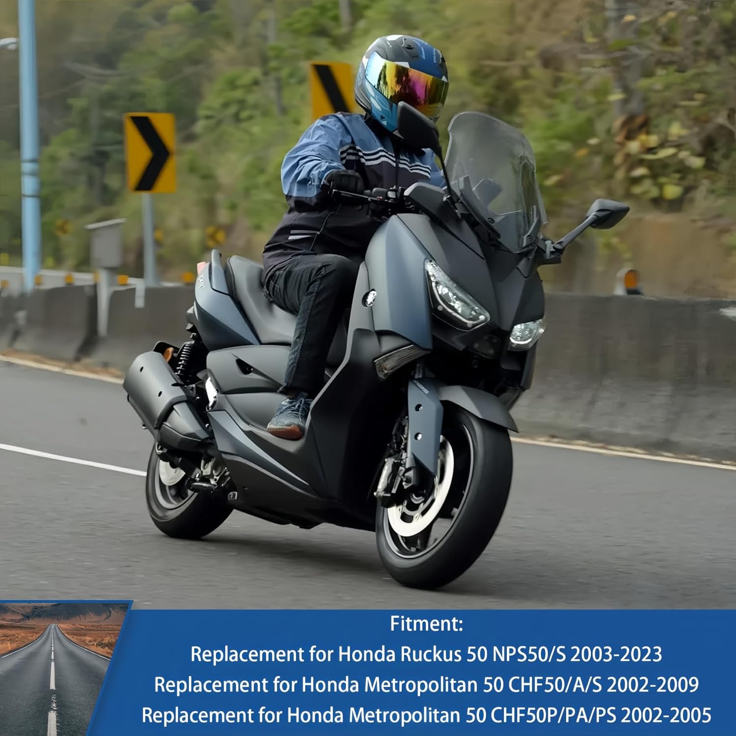 WFLNHB Fuel Tank Replacement for Honda Ruckus NPS50 2003-2023 17500-GET-010