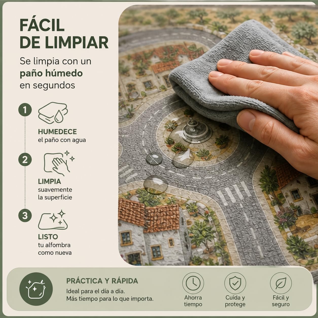 Alfombra Vinílica Infantil Carretera | Mediterráneo | 800х1600 cm