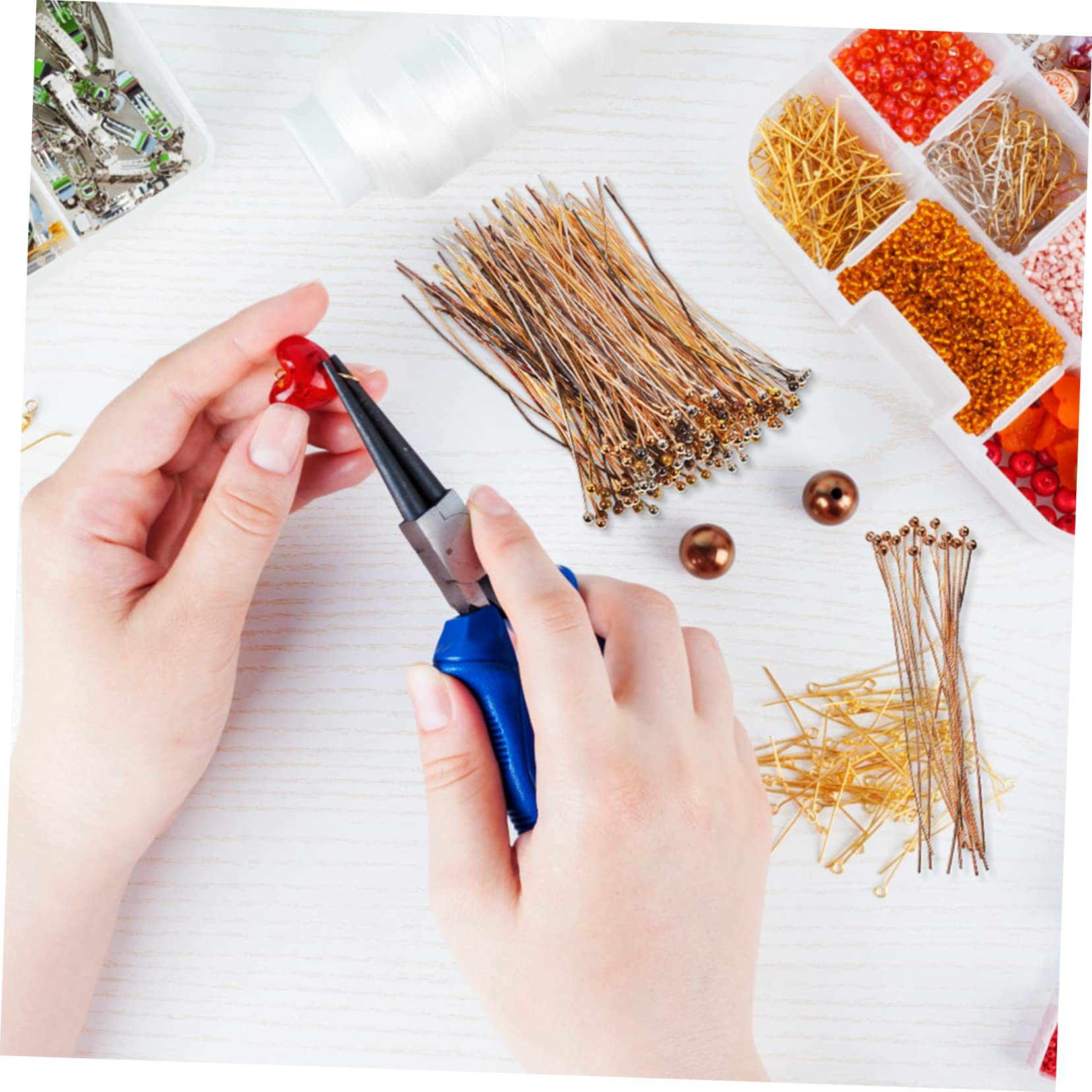 SEWACC 800 Stück DIY Schmuckstifte Set | Flachkopf & Ösenstifte Metall Mehrfarbig