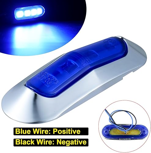 Miniatura 7 de PSDRIQQ Paquete de 20 luces interiores de barco marino de 3.7 pulgadas, 4 luces LED DC12-24V impermeables de cortesía, cubierta de popa de popa,