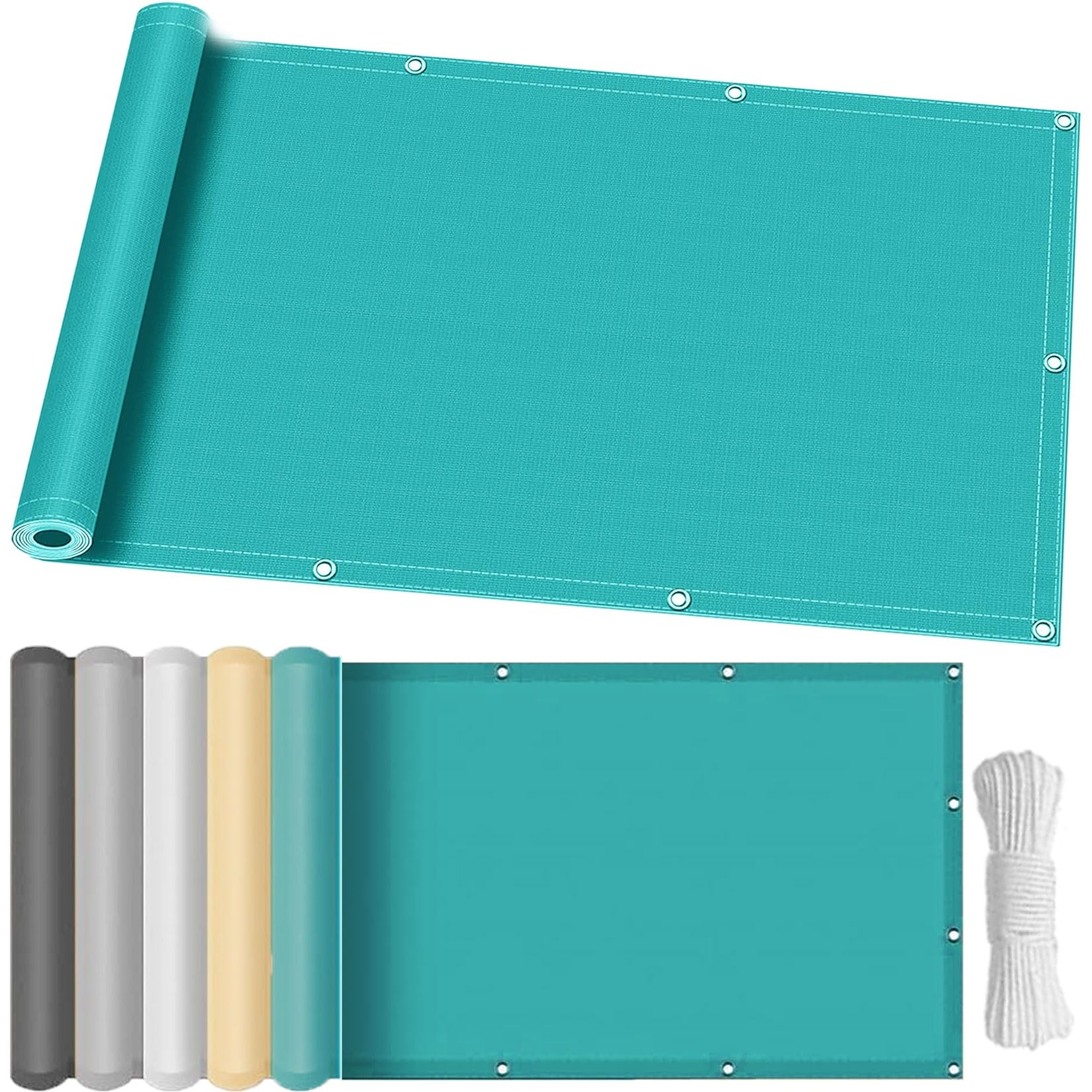 Voile d'ombrage en polyester durable 450x570 cm avec œillets