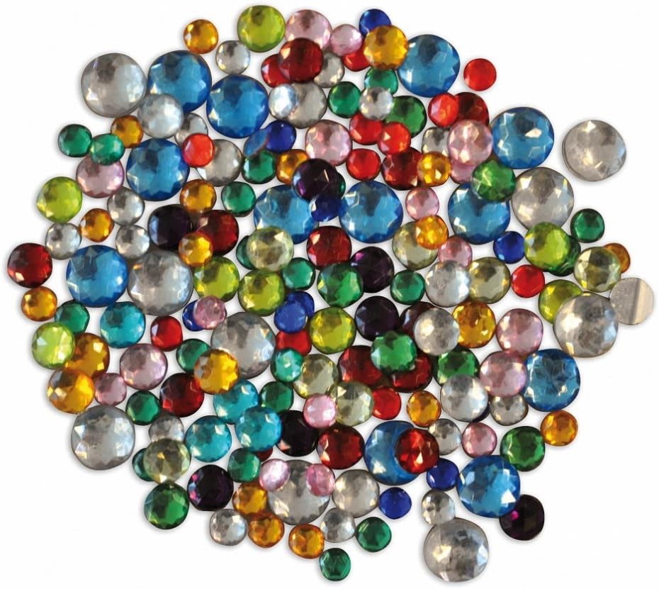 Playbox Small Flat Plastic Gem Stones - 1000 pcs