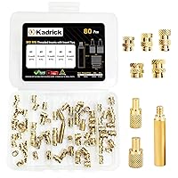Vista 16 de Kadrick - Kit de surtido de 420 piezas de insertos roscados M3 M4 M5 para componentes de impresión 3D, tuercas moleteadas de latón métrico, inserto