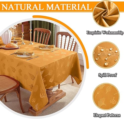 Miniatura 3 de SASTYBALE Servilletas de tela lavables de otoño con patrones de hojas de otoño, juego de 4 servilletas para vacaciones de cosecha de Acción de