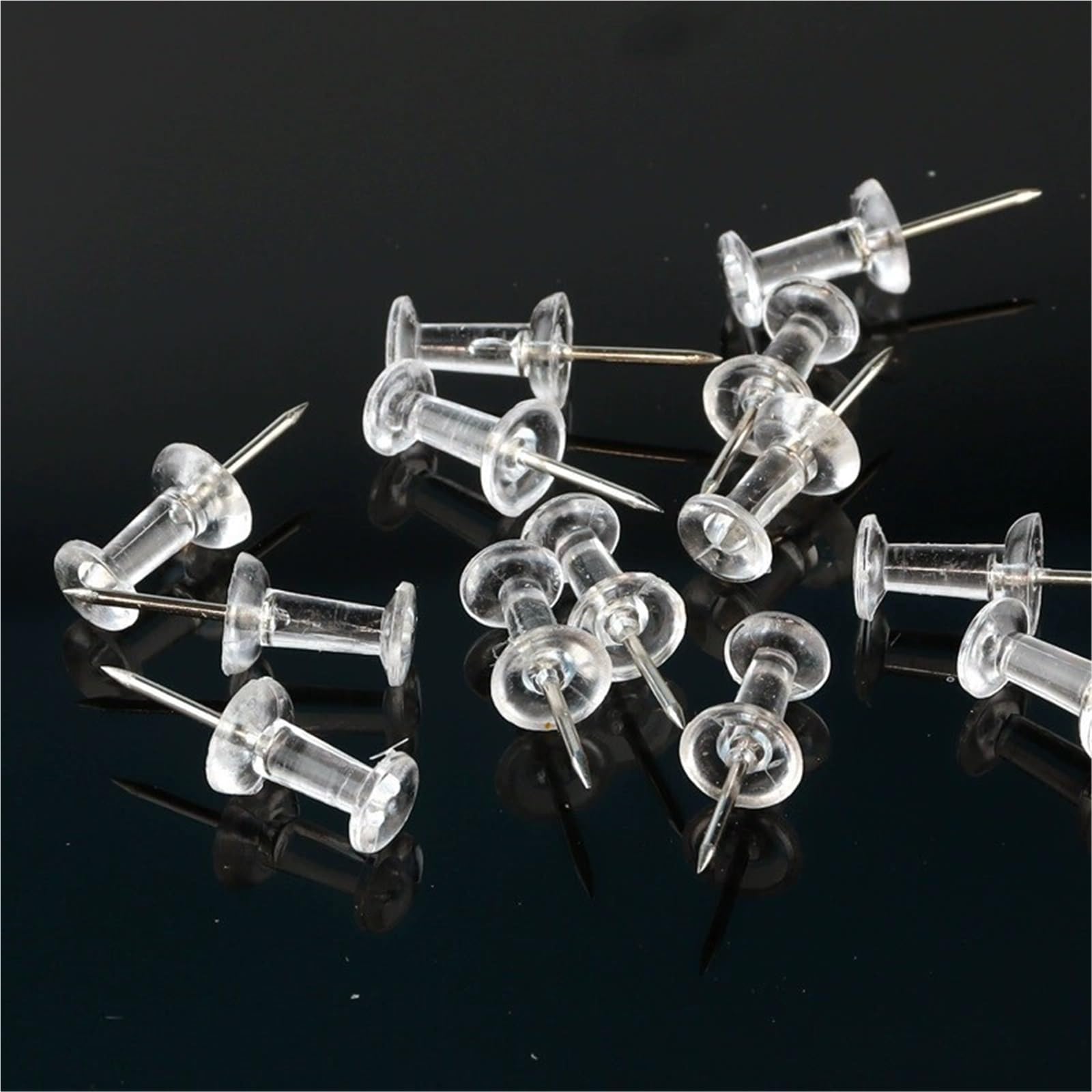 Push Pins 80Pcs Transparent Plastic Push Pins Thumb Tacks