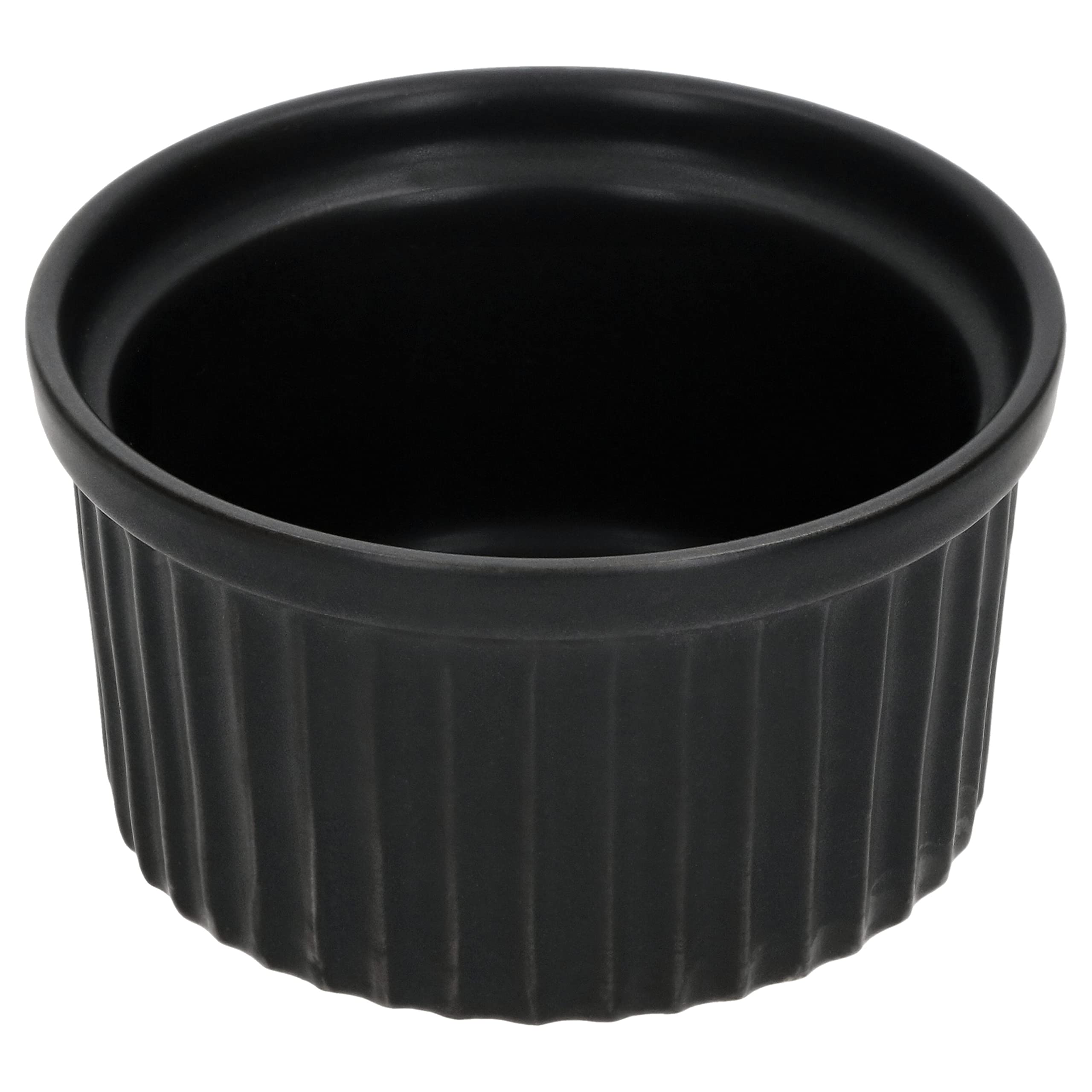 MamboCat Set van 8 Nero muffinvormen 180 ml, aardewerk, diameter 9,3 cm, zwart, 8 personen, bakvorm, mini-schaaltjes, voor crème brûlée, soufflé, cupcakes, tiramisu enz. I klein