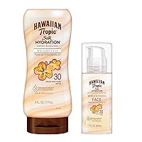 Vista 1 de Hawaiian Tropic Silk Hydration - Paquete de protector solar sin peso - Loción de protección solar de amplio espectro SPF 30 (6 onzas) y loción