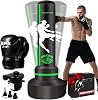 Saco de Boxeo Pesado con Soporte para Adultos y Adolescentes, 70" - Saco Independiente con Guantes y Bomba Eléctrica, Equipo de Entrenamiento de Kickboxing, Fitness, Karate 1