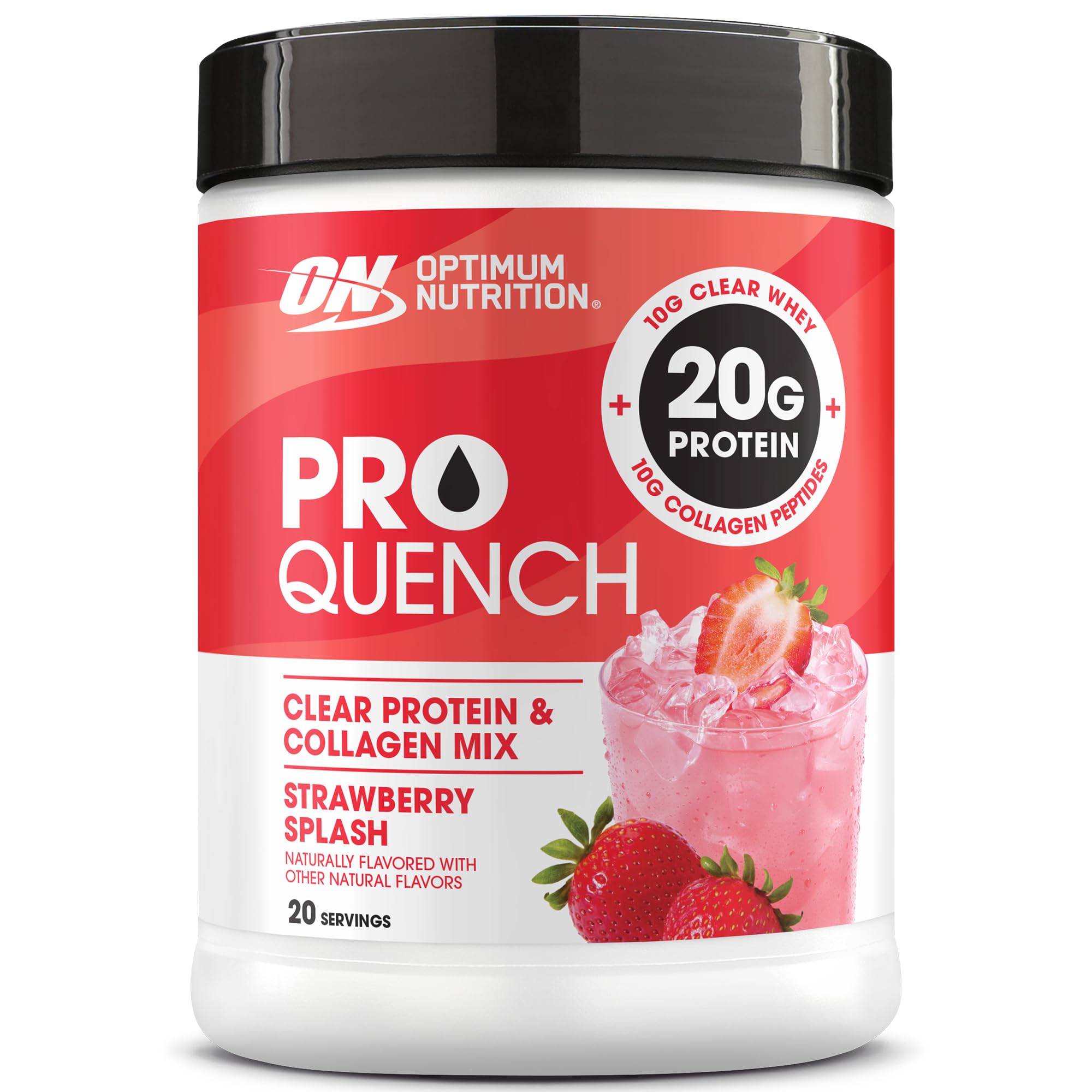 Optimum Nutrition Pro Quench Clear Protein Powder, Strawberry, 1.14 LB Strawberry 1.14 Pound (Pack of 1)