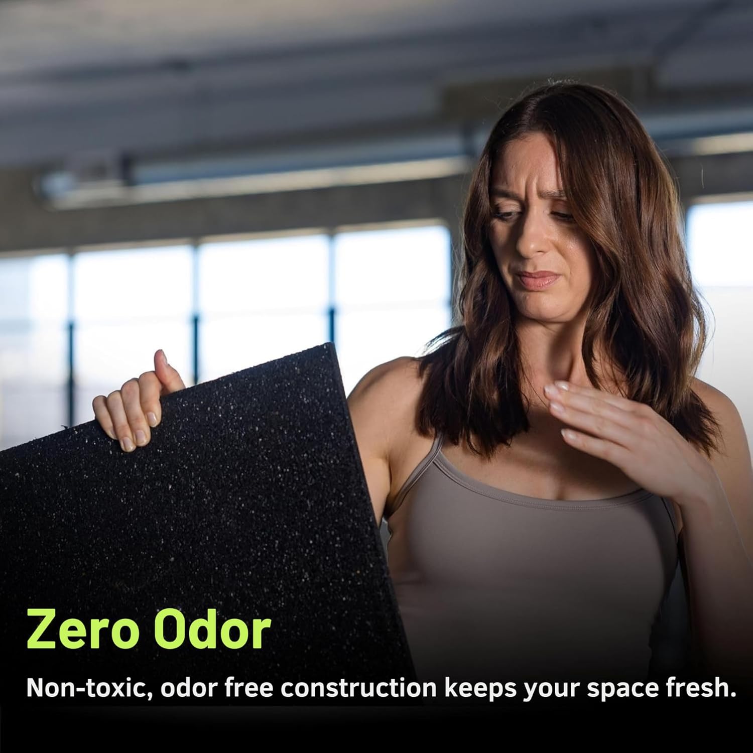 Baselayer Performance Series Interlocking Floor Tiles - Durable ½ in TPE (Rubber Like, NOT Foam, no Odor) - Gym Flooring for Weights & Heavy Equipment - Gray, 15 SqFt (6 Pack) - Made in USA