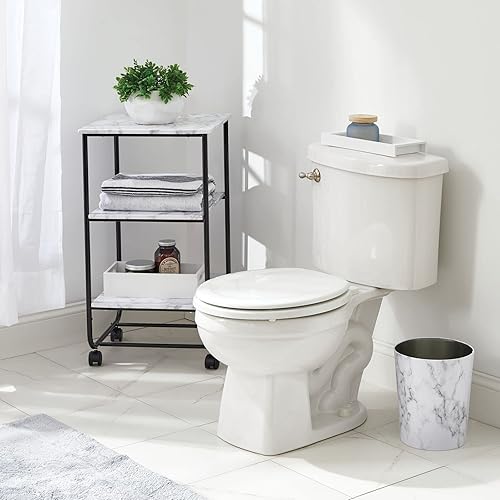 Miniatura 7 de mDesign Bandeja pequeña de madera, 5 "x 11" x 1.23" de alto, blanco