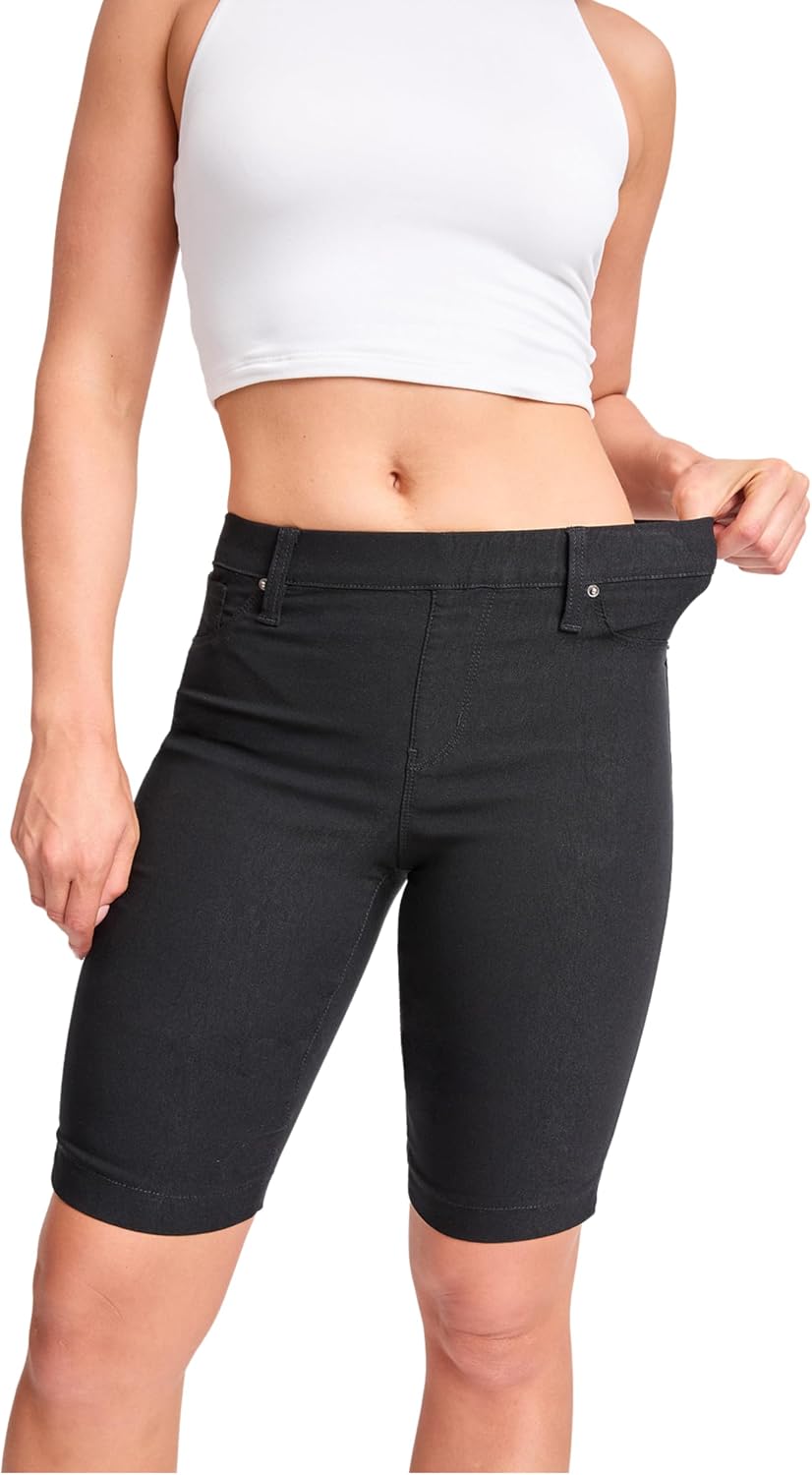 YMI Women's Jeans Women's Hyperstretch Mid Rise Pull-on Bermuda Shorts - M111831