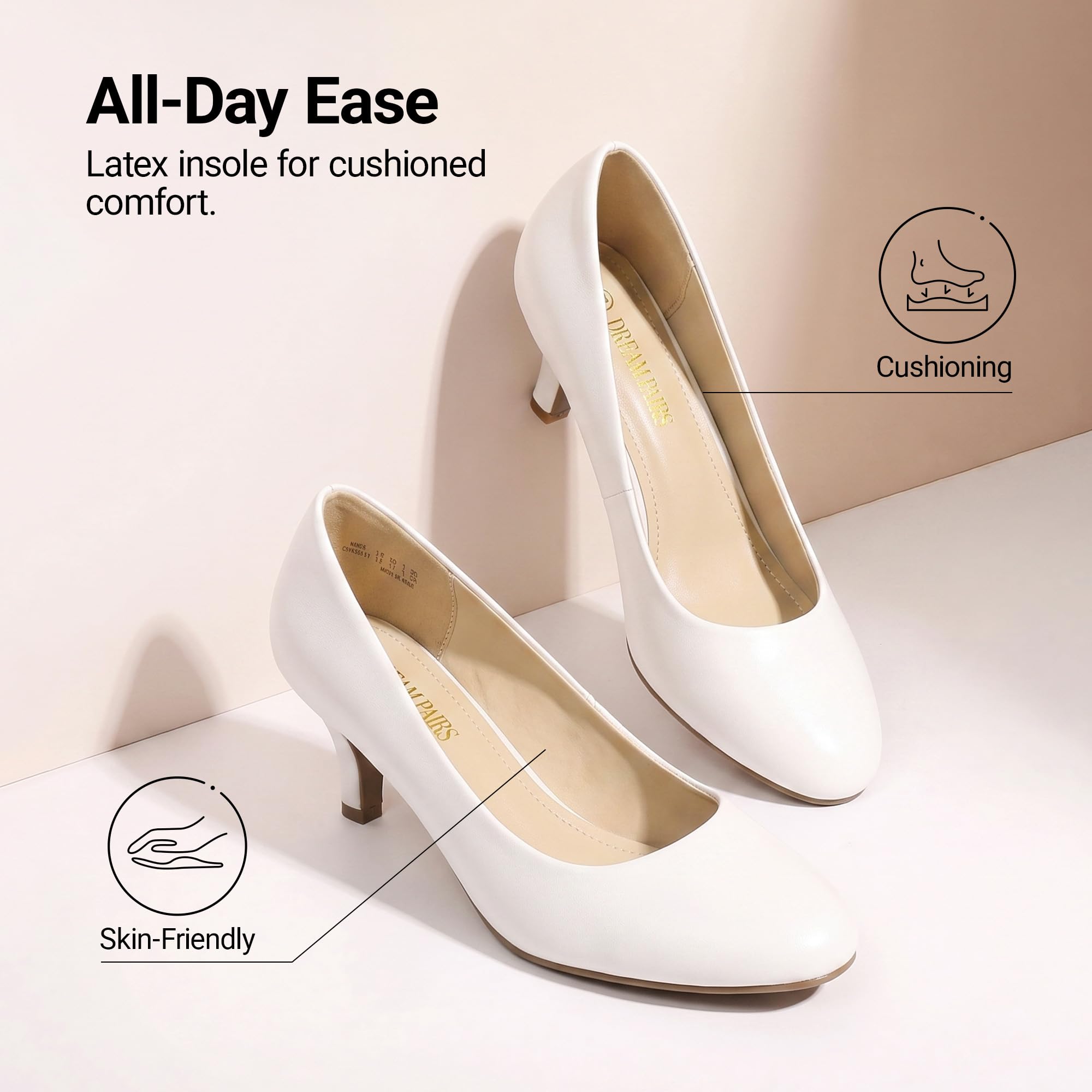 DREAM PAIRS Scarpe con Tacco Classico da Donna in PU, comode Scarpe da Donna, Scarpe da Donna per renderti Lavoro LUVLY