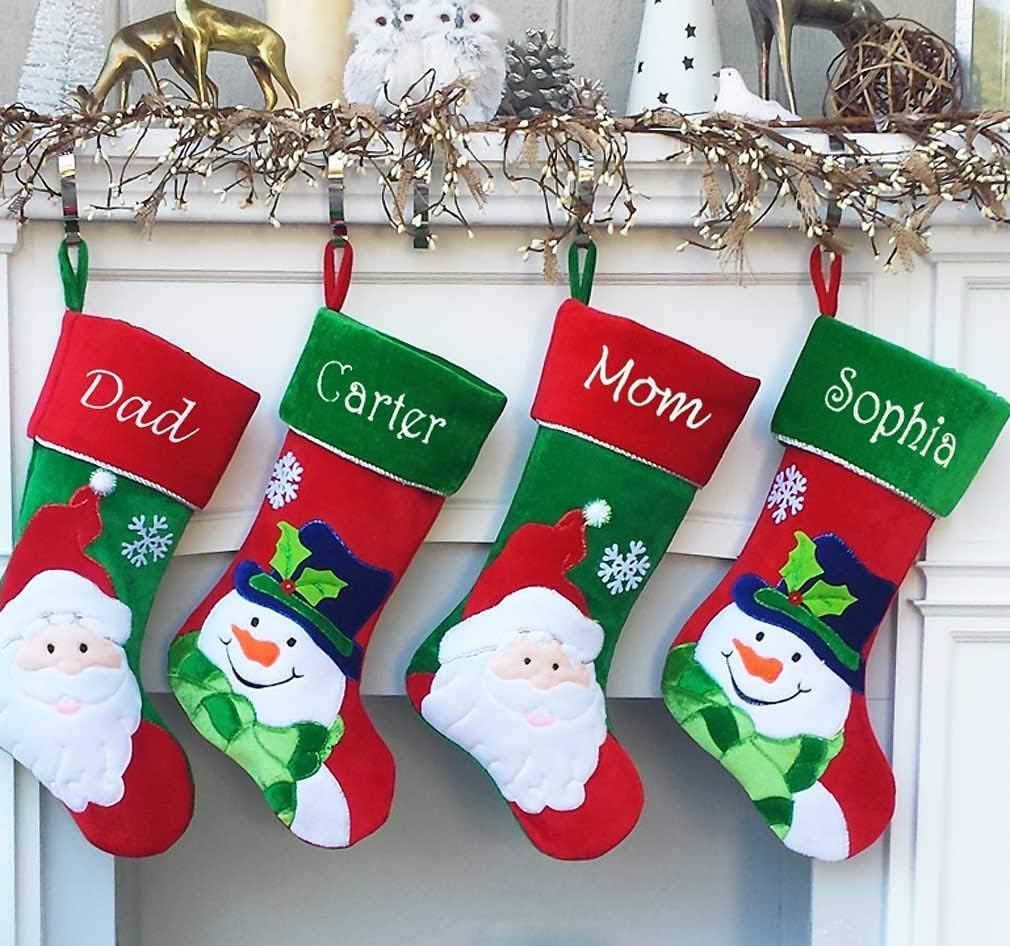 Personalized Christmas Stockings - (Happy Santa, Personalized)