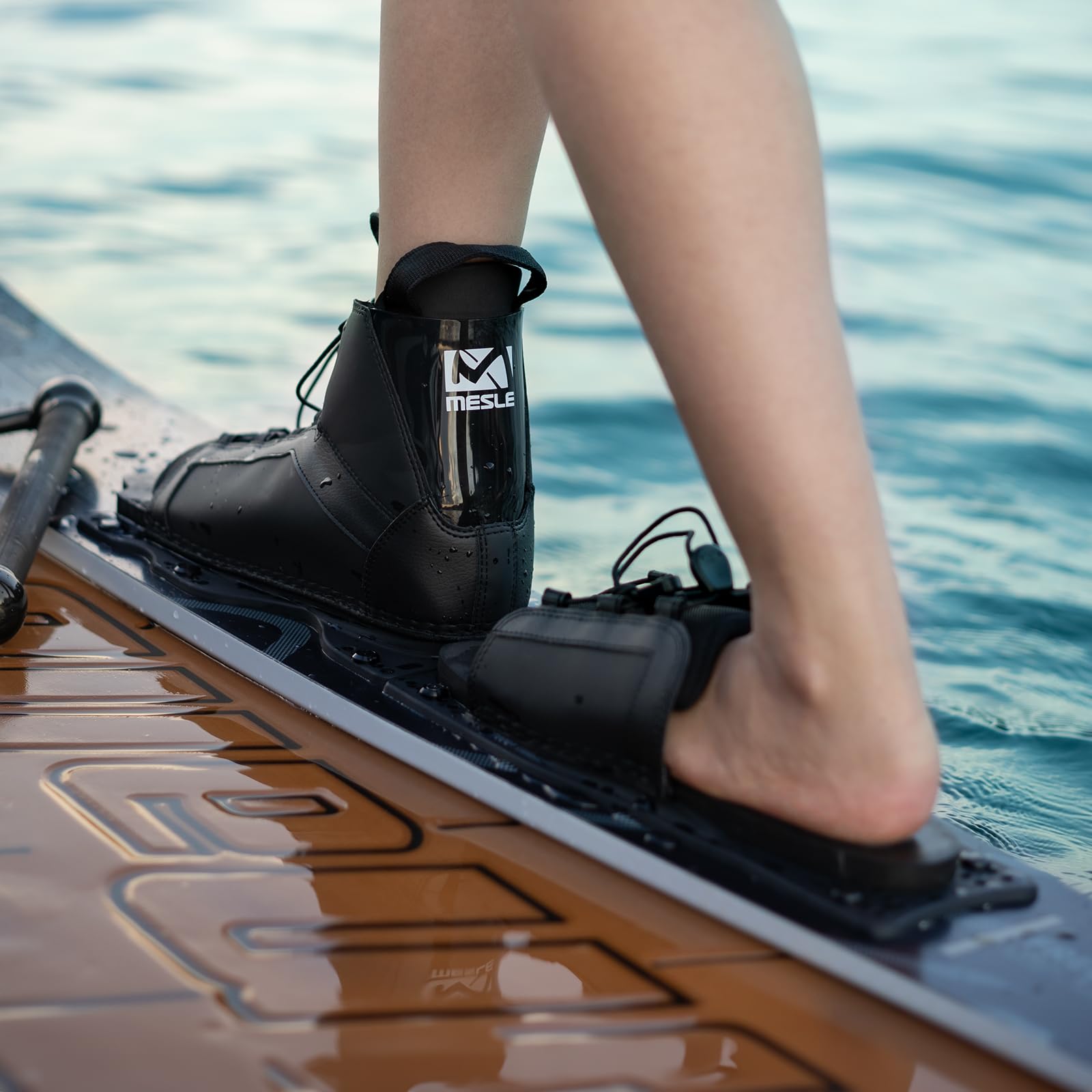 Mesle Wasser-Ski Bindung B6, Slalom Mono-Ski Bindung, Front-Boot, One-Size, schwarz