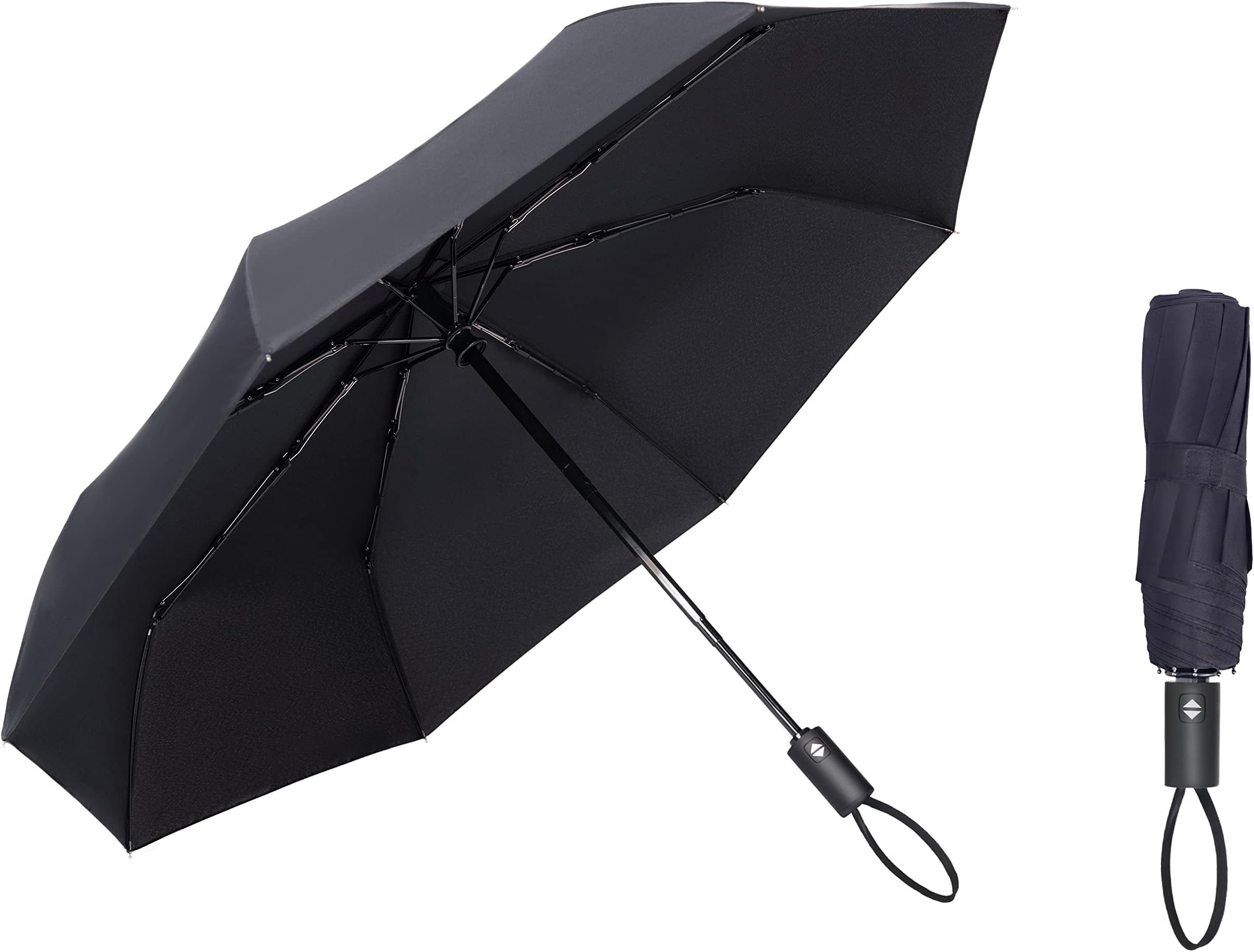 Compact Travel Folding Umbrella,Durable Rain Windproof Portable Umbrella with Strong Ribs Reinforced Canopy Ergonomic Handle Auto Open/Close -Man & Woman umbrella