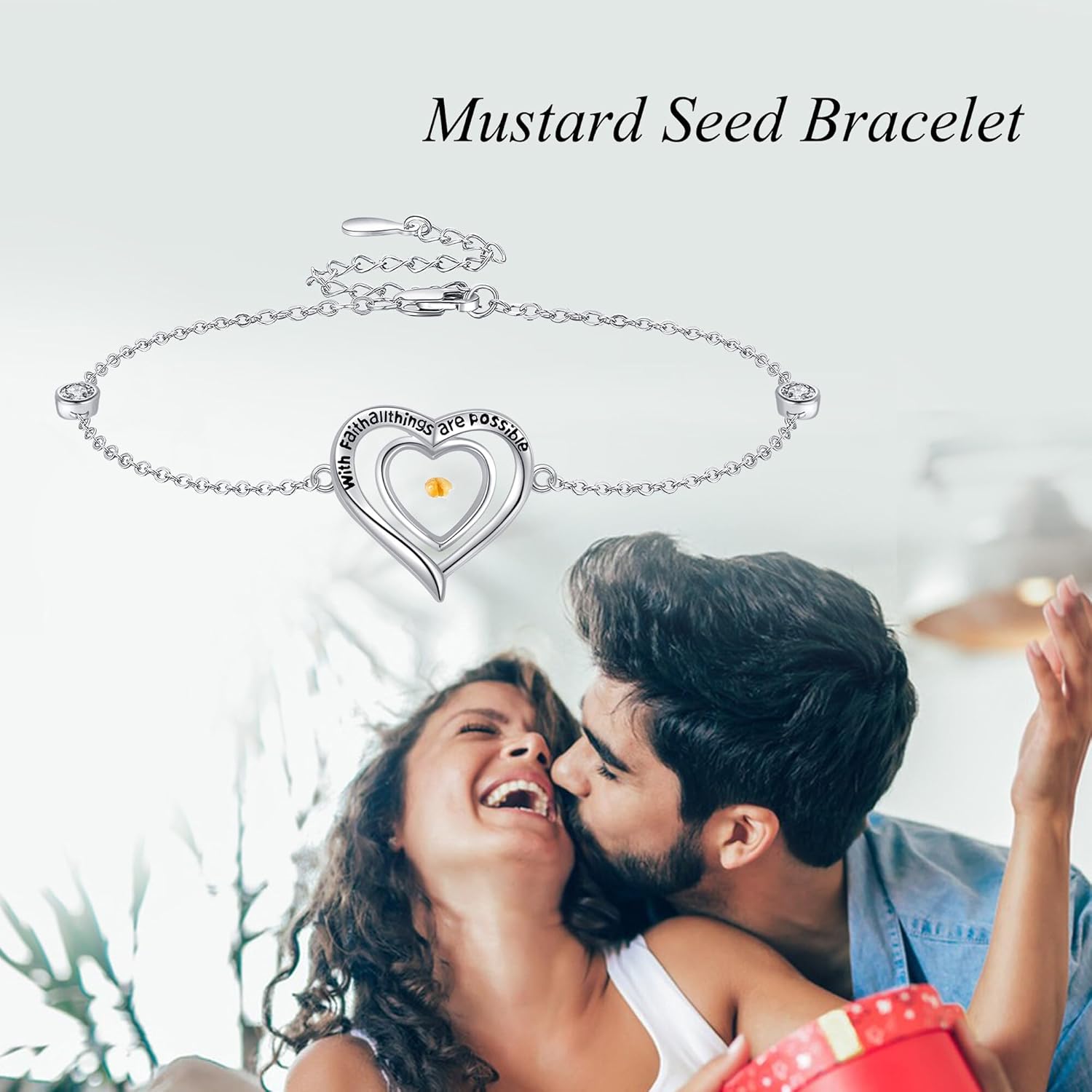 YAFEINI Mustard Seed Bracelet 925 Sterling Silver Faith Charm Mustard Seed Jewelry for Women - Image 6